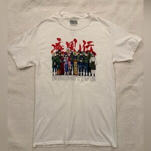 Naruto Shippuden Primitive T-Shirt Official Anime Skate Collab Graphic Tee Uni S